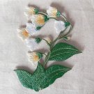 2.99” x 3.5” Embroidered Patch Appliqué Self-Adhesive Lily of The Valley Bell-like Flower 2.99” x 3.5” Embroidered Patch Appliqué Self-Adhesive Lily of The Valley Bell-like Flower