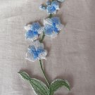2.56” x 7.05” Patch Appliqué Self-Adhesive Embroidered Flowering Plant Blue Phalaenopsis 2.56” x 7.05” Patch Appliqué Self-Adhesive Embroidered Flowering Plant Blue Phalaenopsis