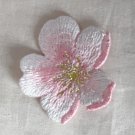 2.01" x 1.77” Embroidered Patch Appliqué Self-Adhesive Cherry Blossom Pink 2.01" x 1.77” Embroidered Patch Appliqué Self-Adhesive Cherry Blossom Pink