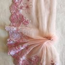 5.59” x 1 yd Light pink and White Heavy-Duty Rose Embroidered Peach-Colored Lace Trim 5.59” x 1 yd Light pink and White Heavy-Duty Rose Embroidered Peach-Colored Lace Trim