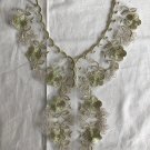 9.8” × 11.8” Embroidered Patch Appliqué Decorative Collar Metallic Golden Green