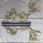 18.5âx16.8â Embroidered Patch Appliqué Decorative Collar Metallic Golden Green Owl