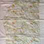 Silk Fabric| Irregular Shapes | Green Leaves and Orange Flowers | ~0.31 m²