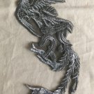 4.92” × 9.25” Chinese Phoenix Embroidered Patch Appliqué Gray Fenghuang