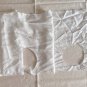 1 pc Silk Fabric | Irregular Shape | White | ~ 0.23 to 0.39 m&Acirc;&sup2; each | Odd Bits of Cloth