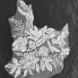 14.4" × 16" Shimmering Embroidered Appliqué Patch + Sequins + Beads + White Floral