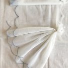 8.27” x 3 yds  Embroidered Lace Trim Scalloped Ivory