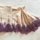 6.89” x 2 yds Elastic Floral Embroidered Lace Trim Stretch - a bit dirty