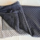 39.8"" x 0.9 yd Black Veil Lace Mesh & Dots Fashion Fabric Headwear