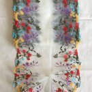 9.53” x 1 yd Floral Embroidered Lace Trim Spring Flowers Mix 9.53” x 1 yd Floral Embroidered Lace Trim Spring Flowers Mix