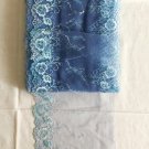 7.68“ x 2 yds Blue Floral Lace Trim Embroidery
