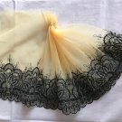 Limited-time Sale: 7.28" x 4.27 yds Floral Embroidered Lace Trim Yellow