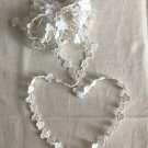 0.59” x 4 yds Off-White Cotton Embroidered Trim with defects