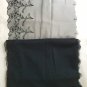 9.92&acirc;�� x 1 yd Black Floral Embroidered Lace Trim Carnation