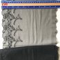 9.92&acirc;�� x 1 yd Black Floral Embroidered Lace Trim Carnation