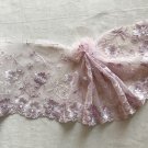 4.76” x 1 yd Floral Embroidery Lace Trim