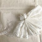 3.98” x 2.74 yds Cotton Floral Embroidered Lace Trim
