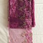 7.36â x 1.1 yds Floral Embroidered Lace Trim Deep Magenta