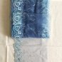 7.2&acirc;�� x 2 yds Floral Embroidered Lace Trim Blue