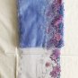 7.17&acirc;�� x 1.56 yds Floral Embroidered Lace Trim Blue