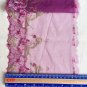 7.36â x 1.1 yds Floral Embroidered Lace Trim Deep Magenta
