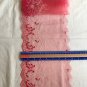 7.36&acirc;�� x 1.34 yds Floral Embroidered Lace Trim Red