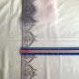 6.97â x 1.32 yds Floral Embroidered Lace Trim Purple pink