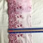 7.08&acirc;�� x 0.88 yd Floral Embroidered Lace Trim Red Pink