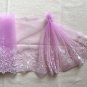 7.68 x 1.1 yds Floral Embroidered Lace Trim Pink