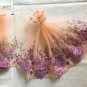7.6&acirc;�� x 2.28 yds Floral Embroidered Lace Trim