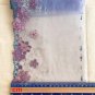 7.17&acirc;�� x 1.56 yds Floral Embroidered Lace Trim Blue
