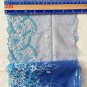 7.2&acirc;�� x 2 yds Floral Embroidered Lace Trim Blue