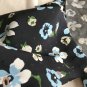1 pc Silk Cotton Fabric| Irregular Shape | Dark Blue | Floral |~0.19 m&Acirc;&sup2; | Odd Bits of Cloth