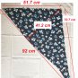 1 pc Silk Cotton Fabric| Irregular Shape | Dark Blue | Floral |~0.19 m&Acirc;&sup2; | Odd Bits of Cloth