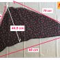 6 pcs Silk Georgette | Irregular Shape | ~1.18 m² | Red Roses Black | Odd Bits of Cloth