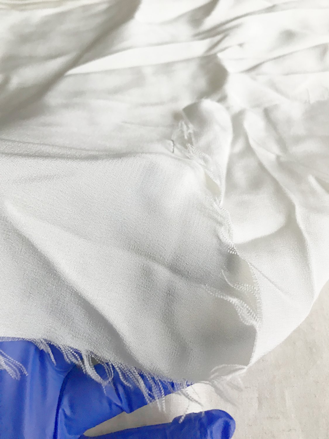 6 pcs Silk Fabric | Odd Bits of Cloth | ~ 0.16 m&Acirc;&sup2; Each | Off-White