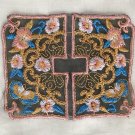 1 pc 4.45” x 3.58” Embroidered Appliqué Patch Square Flowers Butterflies