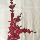 1pc 10.8” x 19.4” Embroidered Appliqué Patch a Bouquet of Red Flowers