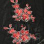 1 pc 8.9" &Atilde;� 5.8&acirc;�� Red Embroidered Appliqu&Atilde;&copy; Patch with Shimmering Sequins