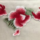 1 pc 8.9” x 5 Flowers Embroidered Appliqué Patch