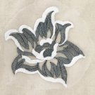 1 pc 4.21” x 4.92” Flowers Patches Embroidered Appliqué White Gray - much prettier in person 1 pc 4.21” x 4.92” Flowers Patches Embroidered Appliqué White Gray - much prettier in person