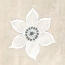 1 pc 7.09” x 6.02” Flowers Patches Embroidered Appliqué Black / White