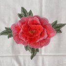 1 pc 10.7”x 8.5” Embroidered Appliqué Patch Peony Flower Luxurious