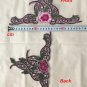 1 pc 10.7â x 5.9â Embroidered Appliqué Patch 3D Flower Leaves
