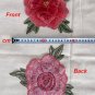 1 pc 10.2" × 9.3" 3D Embroidered Appliqué Patch Peony Flower Luxurious