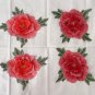 1 pc 10.2" × 9.3" 3D Embroidered Appliqué Patch Peony Flower Luxurious