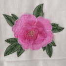 2 pcs 6.7” × 6.1” 3D Embroidered Appliqué Patch Pink Flower 2 pcs 6.7” × 6.1” 3D Embroidered Appliqué Patch Pink Flower