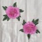 2 pcs 6.7â à 6.1â 3D Embroidered Appliqué Patch Pink Flower