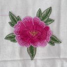 2 pcs 6.7” × 6.4” 3D Embroidered Appliqué Patch Pink Flower 2 pcs 6.7” × 6.4” 3D Embroidered Appliqué Patch Pink Flower
