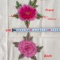 2 pcs 6.7&acirc;�� &Atilde;� 6.4&acirc;�� 3D Embroidered Appliqu&Atilde;&copy; Patch Pink Flower
